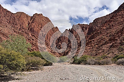 Stunning desert landscapes in the Canyon del Inca & Quebrada Palmira, near Tupiza, Bolivia Editorial Stock Photo