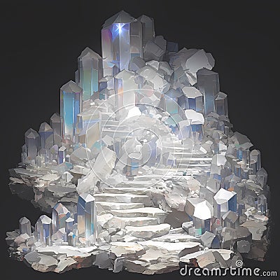 Stunning Gemstone Cavern - Perfect for High-End Boutique Stock Photo