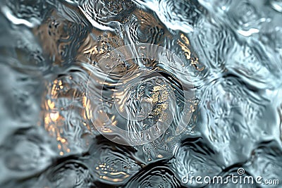 Fluted Glass Texture with Light Reflection and Displacement Effect for Background and Design Projects Stock Photo