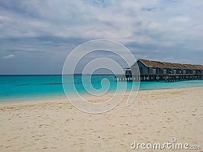 Stunning image of Maldives Island Stock Photo