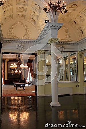 Stunning interior of popular attraction,the historic ballroom, Canfield Casino,Saratoga Springs,NY,2016 Editorial Stock Photo