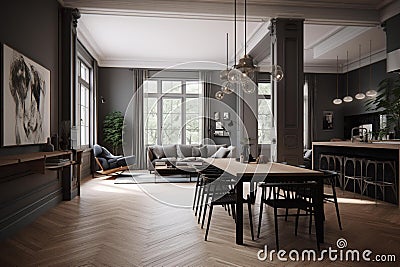 Stunning interior renovation Stock Photo