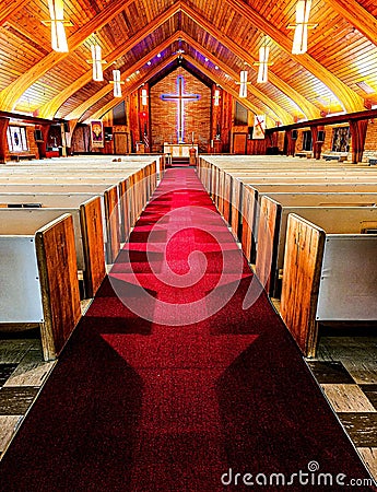 Stunning interior view of a traditional church Editorial Stock Photo