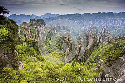 Stunning landscape, Zhangjiajie China Stock Photo