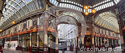 Stunning Leadenhall Market in the City of London Editorial Stock Photo