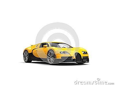 Stunning modern yellow super sports car Stock Photo