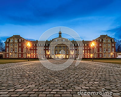 Beautiful Town Hall of Muenster in NRW Germany. Editorial Stock Photo