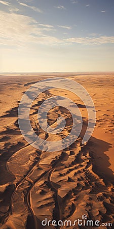Aerial Cross Processed Desert Photography: Namibia's Golden Light Stock Photo