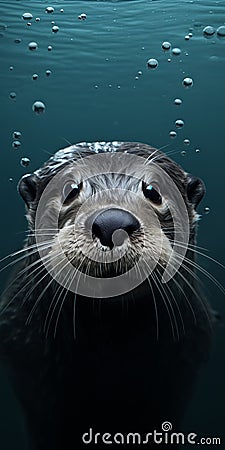 Stunning Otter Wallpaper For Iphone With Zbrush Style Stock Photo