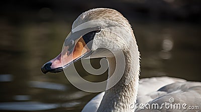 Stunning Passport Photo Of A Swan Captured With 50mm Lens Stock Photo