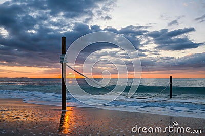 Stunning and peaceful seascape at sunset. Stock Photo