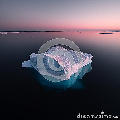 Majestic Iceberg at Dawn Stock Photo