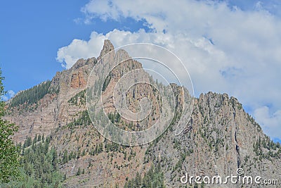 The stunning rock formation of Wetterhorn Peak in Hindsdale County, Colorado Stock Photo