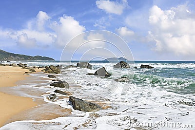 Stunning scenery and untouched beaches at Hainan Island, China Stock Photo