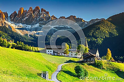 Stunning summer landscape with Santa Maddalena village, Dolomites, Italy, Europe Stock Photo