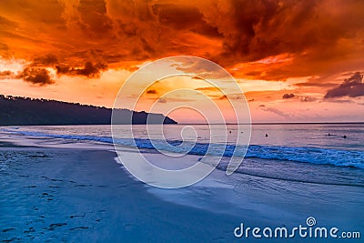 Stunning Sunset Shot at radhanagar beach havelock Island India Stock Photo