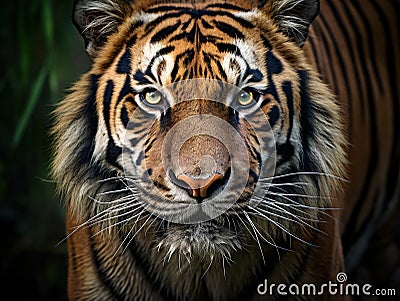 Ai Generated illustration Wildlife Concept of Stunning tiger Cartoon Illustration