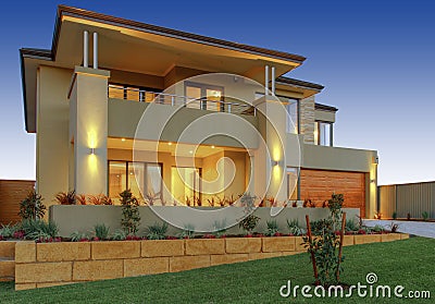 Stunning Two Storey Home Stock Photo