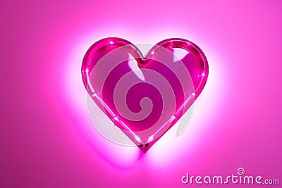 Stunning, vibrant heart, shines in a rich hue, exuding warmth of love Valentine's Day Stock Photo