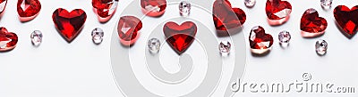 Stunning, vibrant heart, shines in a rich hue, exuding warmth of love Valentine's Day Stock Photo