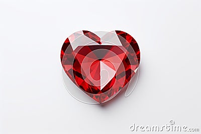 Stunning, vibrant heart, shines in a rich hue, exuding warmth of love Valentine's Day Stock Photo