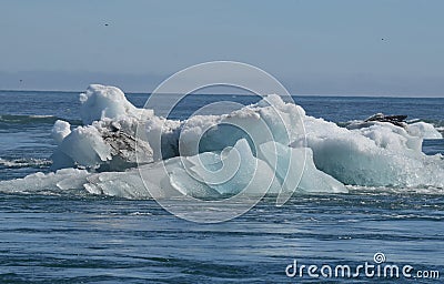 Compelling view of an Icelandic iceberg in a lagoon Stock Photo