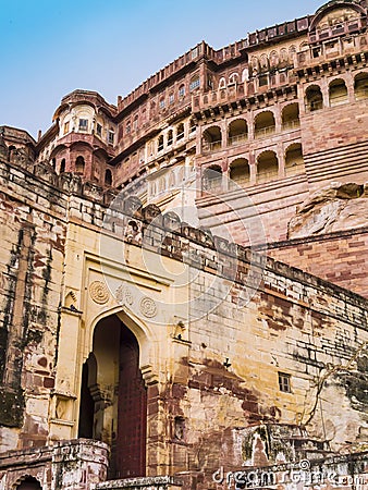 Maharajah Palace in Mehrangarh fort, Jodphur, Rajasthan, India Stock Photo