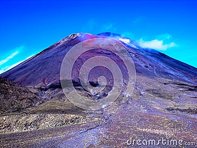 Stunning view of the mountainous Tongariro Crossing, New Zealand Stock Photo