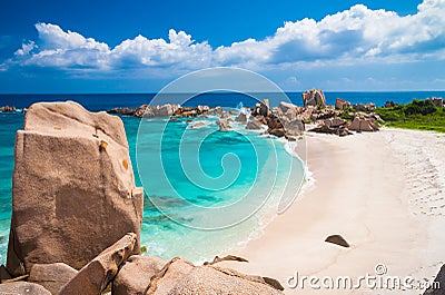 Stunning View Over Anse Marron Stock Photo