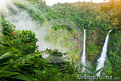 Stunning view of Tad Fane waterfall Stock Photo