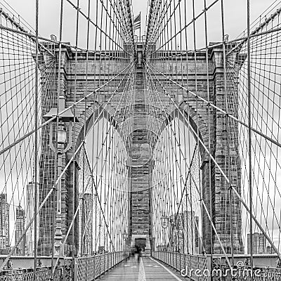 stunning views of the Brooklyn Bridge, New York City Stock Photo