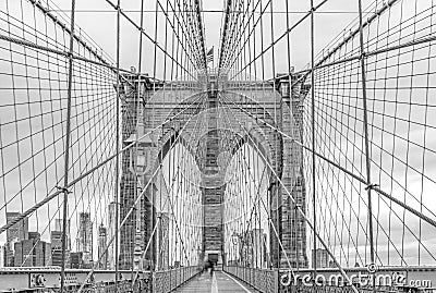 stunning views of the Brooklyn Bridge, New York City Stock Photo