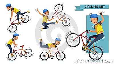 Stunt bike Vector Illustration