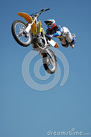 Stunt Biker Stock Photo