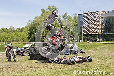 Stunt jump Editorial Stock Photo