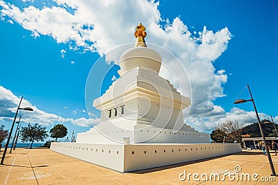 Stupa in Benalmadena, Spain Stock Photo