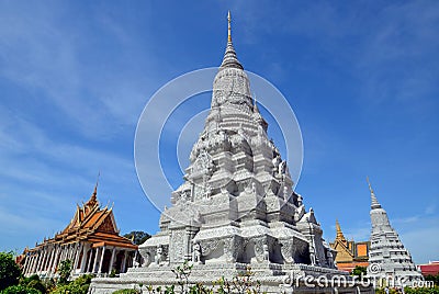 Stupa of His Majesty Ang Duong Stock Photo