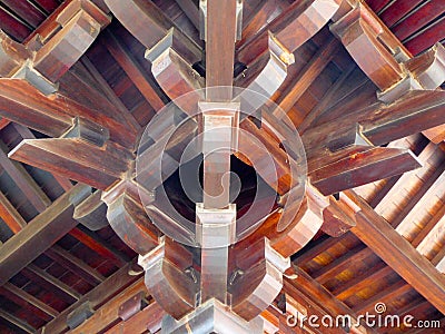 Stupa internal roof structure Stock Photo