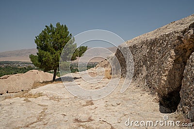 Takht-e Rostam ancient buddhist stupa-monastery in Samangan, Afghanistan in August 2019 Stock Photo