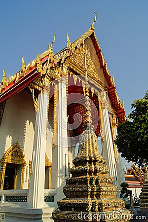 Stupa near the entrance Stock Photo