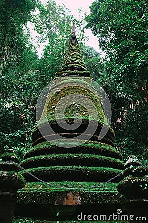 Stupa in Phlio Waterfall National Park at Chanthaburi, Thailand. Asia. Stock Photo