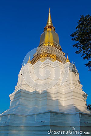 Stupa in Buddhist temple in Thailand Stock Photo