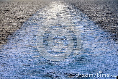 Stupendous game of water vortices on the sea of the Cyclades Stock Photo