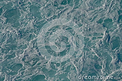 Stupendous game of water vortices on the sea of the Cyclades Stock Photo