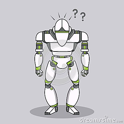 Stupid Question Robot Vector Illustration