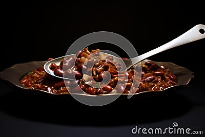 Sturdy Chili spoons. Generate Ai Stock Photo