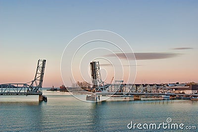 Sturgeon Bay Drawbridge Stock Photo