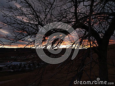 Sturgis sunset 3 Stock Photo
