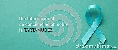 Stuttering awareness day in spanish, banner Stock Photo