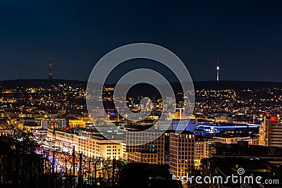 Stuttgart Cityscape Landscape Capital City Baden Wuerttemberg Da Stock Photo